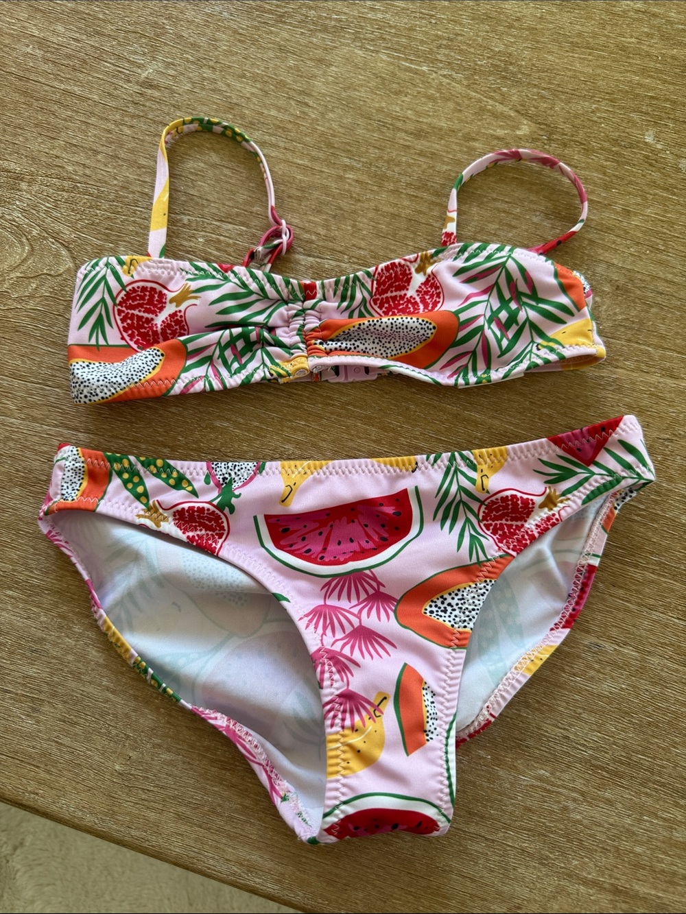 Zara Pink Tropical Fruit Two-Piece Bikini